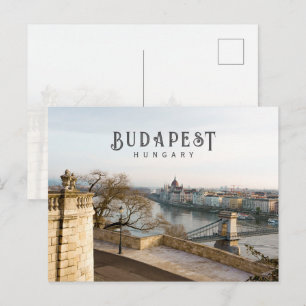 Carte Postale Paysage urbain de Budapest Hongrie, photo de voyag