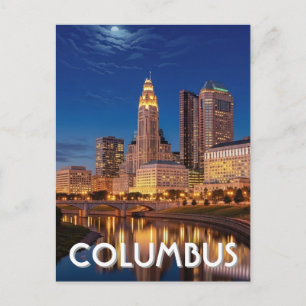 Carte Postale Paysage urbain de Columbus Ohio Voyage