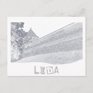 Carte Postale Paysage urbain de la ville de Lida en Biélorussie 