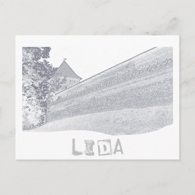 Carte Postale Paysage urbain de la ville de Lida en Biélorussie  (Devant)