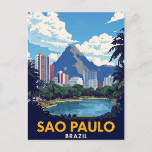 Carte Postale Paysage urbain de la ville de São Paulo, Brésil, l