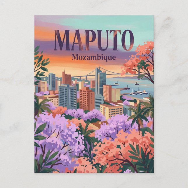 Carte Postale Paysage urbain de Maputo Mozambique (Devant)
