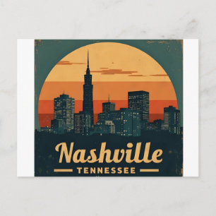 Carte Postale Paysage urbain de Nashville Tennessee