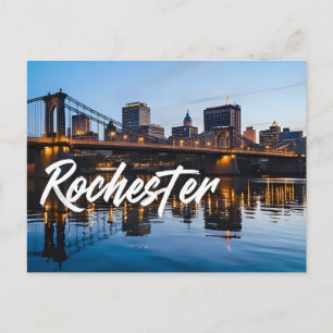 Carte Postale Paysage urbain de Rochester, État de New York, Éta