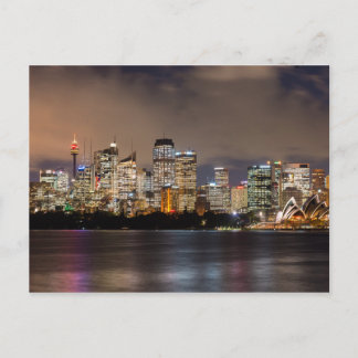 Carte Postale Paysage urbain de Sydney la nuit, Australie