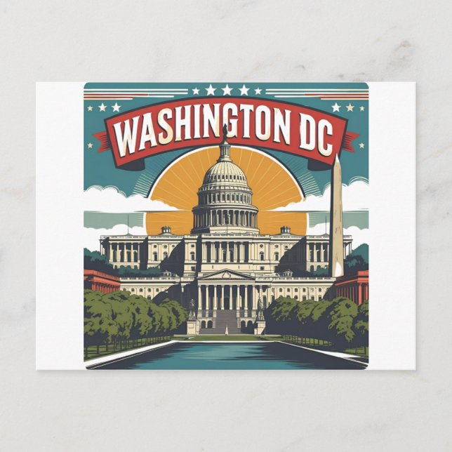 Carte Postale Paysage urbain de Washington D.C. (Devant)