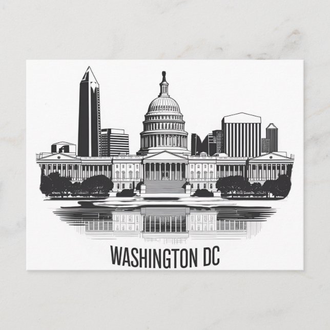 Carte Postale Paysage urbain de Washington D.C. (Devant)