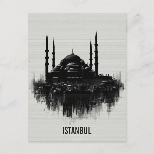 Carte Postale Paysage urbain d'Istanbul (Devant)