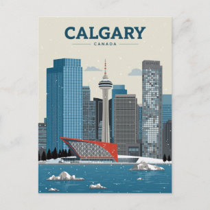 Carte Postale Paysage urbain du centre-ville de Calgary Canada