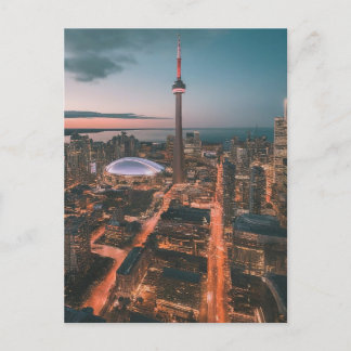 Carte Postale Paysage urbain du centre-ville de Toronto, art du