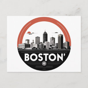 Carte Postale Paysage urbain minimaliste moderne – Toits de la v