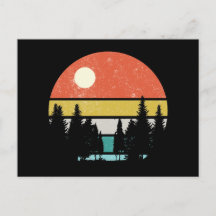 Paysage Woods Nature Retro Sunset Forest