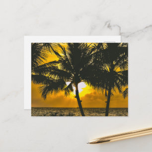 Carte postale paysagère du lever de soleil d'été d