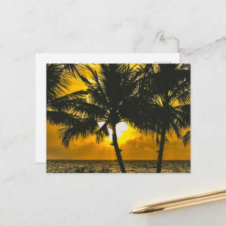 Carte postale paysagère du lever de soleil d'été d
