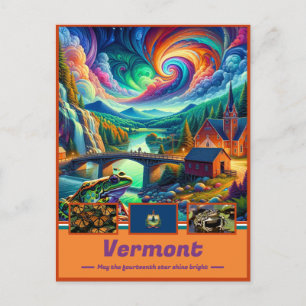 Carte Postale Paysages enchantés du Vermont pittoresque