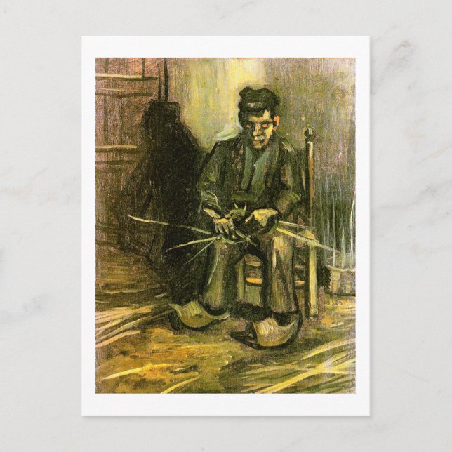 Carte Postale Paysan Fabriquant un panier, Vincent van Gogh (Devant)