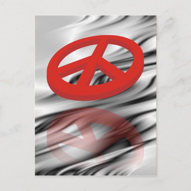 Carte Postale Peace 3D / reflexion (Devant)