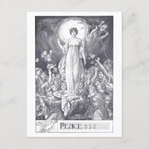 Carte postale Peace Anti-War - Illustration Vintag