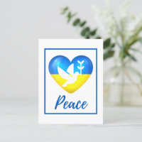 Peace Dove Ukraine - Coeur du drapeau