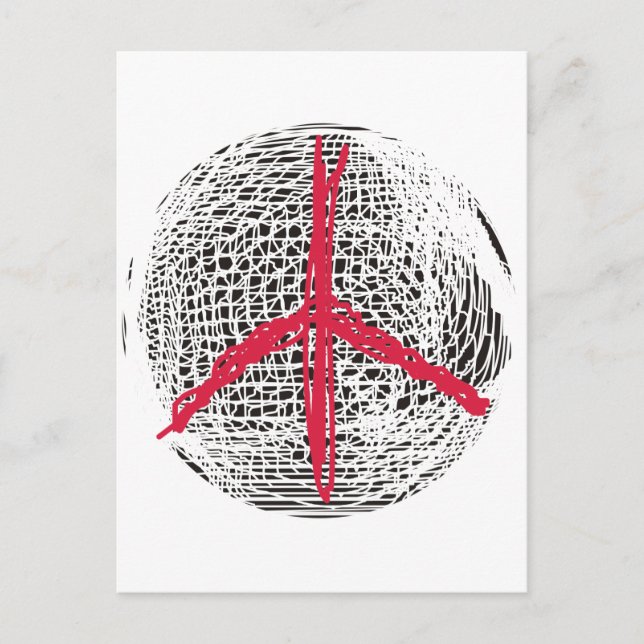 Carte Postale Peace Globe pas de guerre pas de combat pas de vio (Devant)