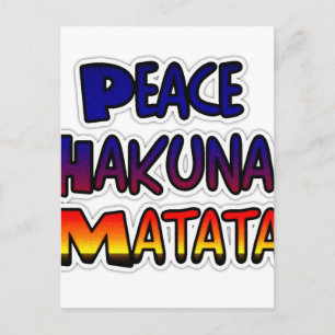 Carte Postale Peace Hakuna Matata Gradient Art