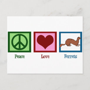 Carte Postale Peace Love