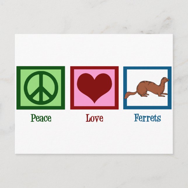 Carte Postale Peace Love (Devant)