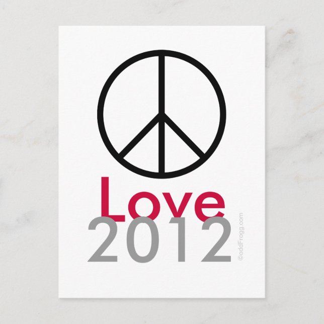 Carte postale Peace Love 2012 (Devant)