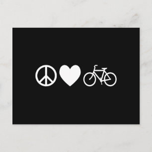 Carte Postale Peace Love and Bicycles