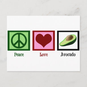 Carte Postale Peace Love avocat