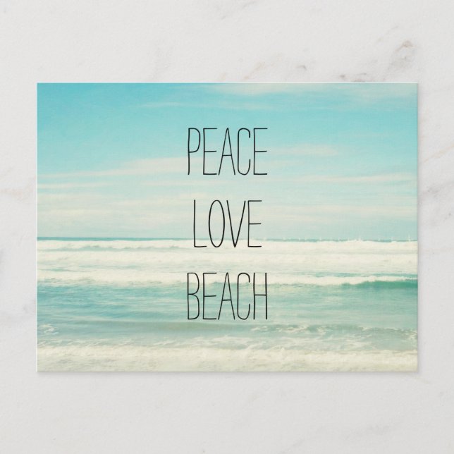 Carte Postale Peace Love Beach (Devant)