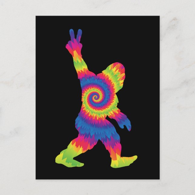 Carte Postale Peace Love Bigfoot - Amateurs de Bigfoot (Devant)