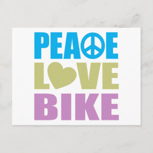 Carte Postale Peace Love Bike