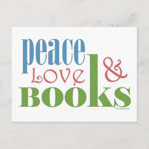 Carte Postale Peace Love Books II