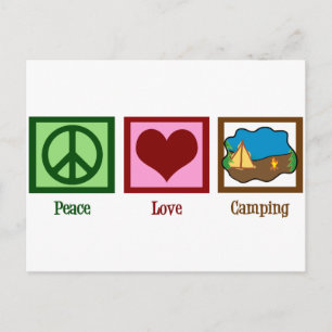 Carte Postale Peace Love Camping