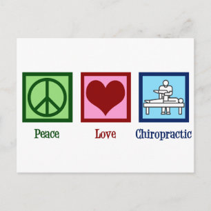 Carte Postale Peace Love Chiropractic