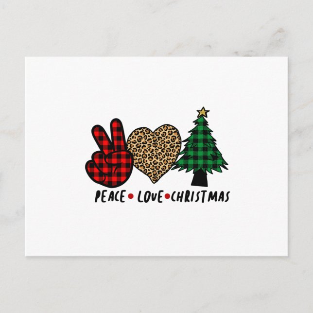 Carte Postale Peace Love Christmas (Devant)