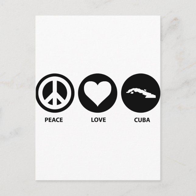 Carte Postale Peace Love Cuba (Devant)