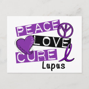 Carte Postale Peace Love Cure Lupus