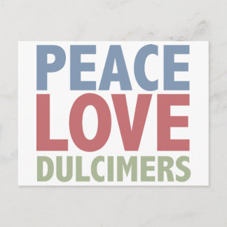 Carte Postale Peace Love Dulcimers