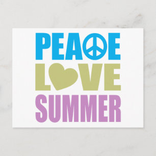 Carte Postale Peace Love été