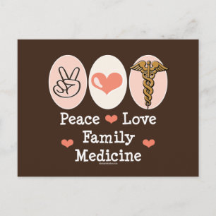 Carte postale Peace Love Family Medicine