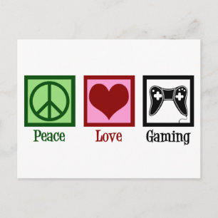 Carte Postale Peace Love Gaming