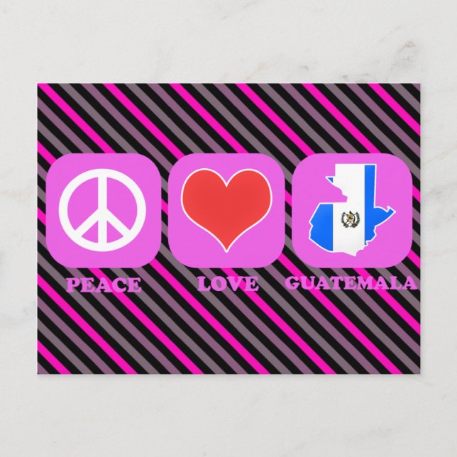 Carte Postale Peace Love Guatemala (Devant)