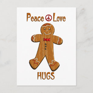 Carte Postale Peace Love Hugs