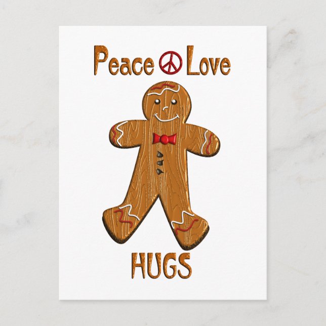 Carte Postale Peace Love Hugs (Devant)