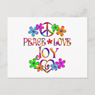 Carte Postale Peace Love Joy