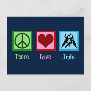 Carte Postale Peace Love Judo