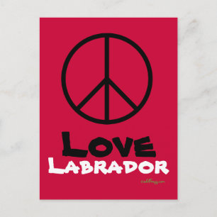 Carte postale Peace Love Labrador