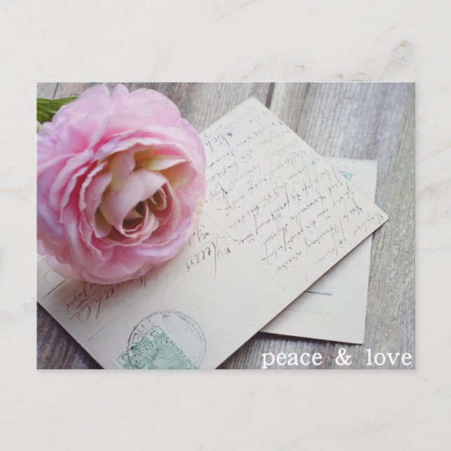 Carte postale PEACE & LOVE, Magnifique carte posta (Devant)